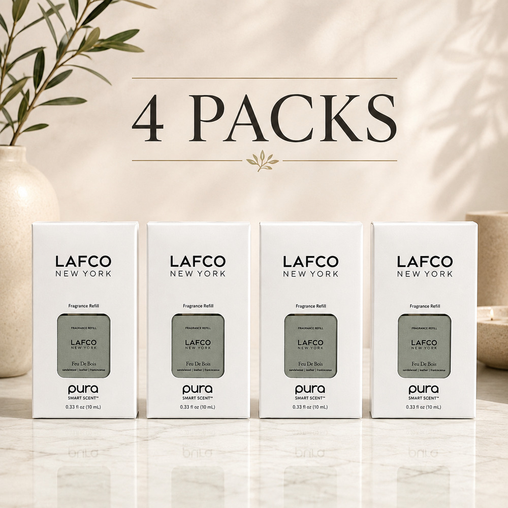 LAFCO Feu de Bois Pura Smart Scent Fragrance Refill 4 Pack 0.33 fl oz